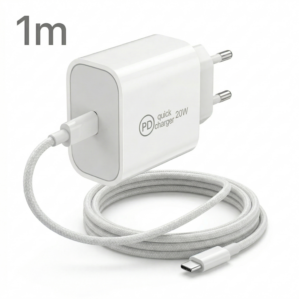 Încărcător de perete Power 20C, 20W USB-C Power Delivery, Universal, Alb