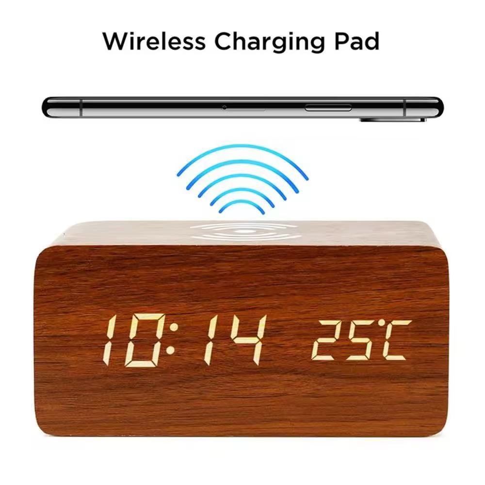 Încărcător wireless Natur AC 10W cu interfață LED digitală