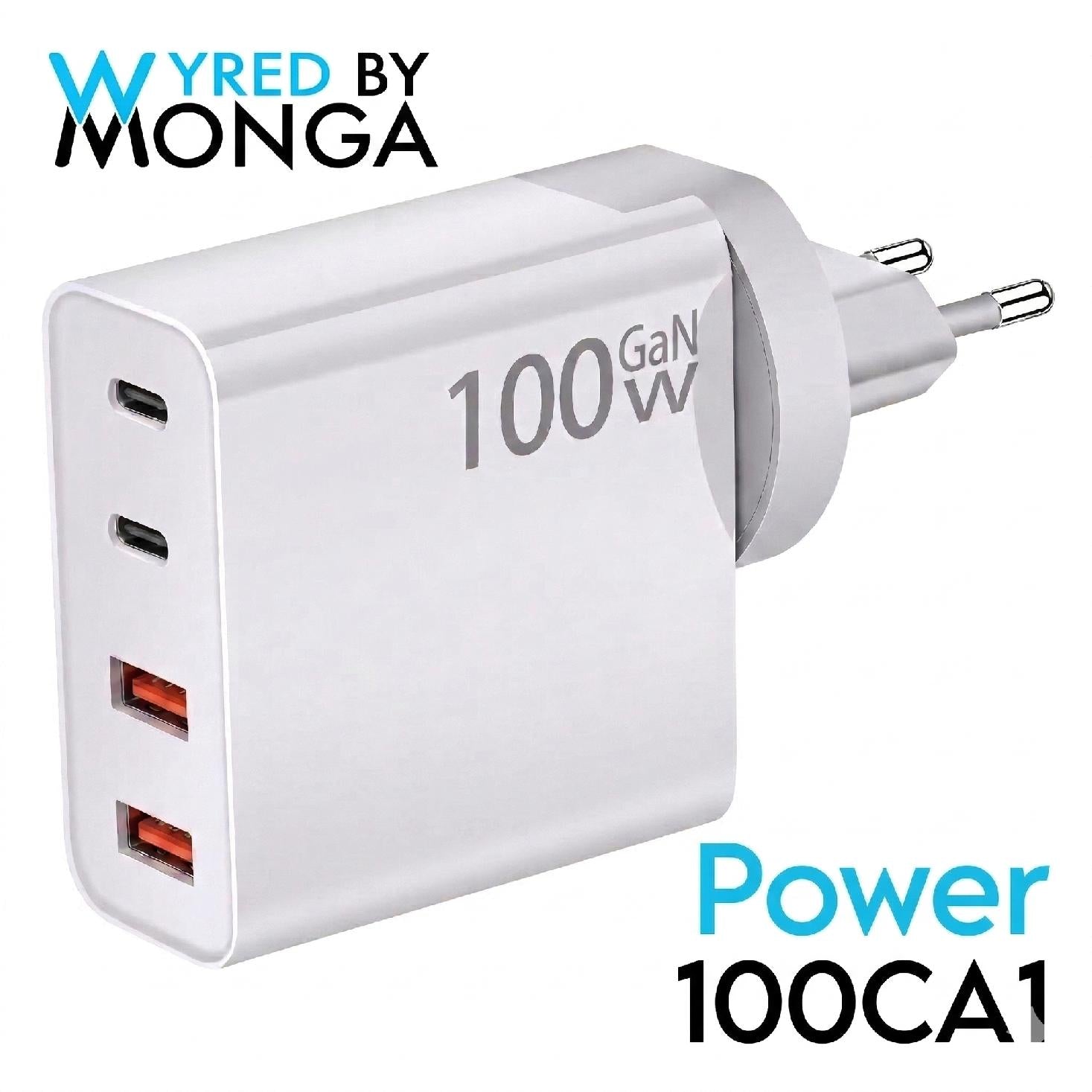 Încărcător rapid GaN de 100 W Power 100CA1 - 4 porturi