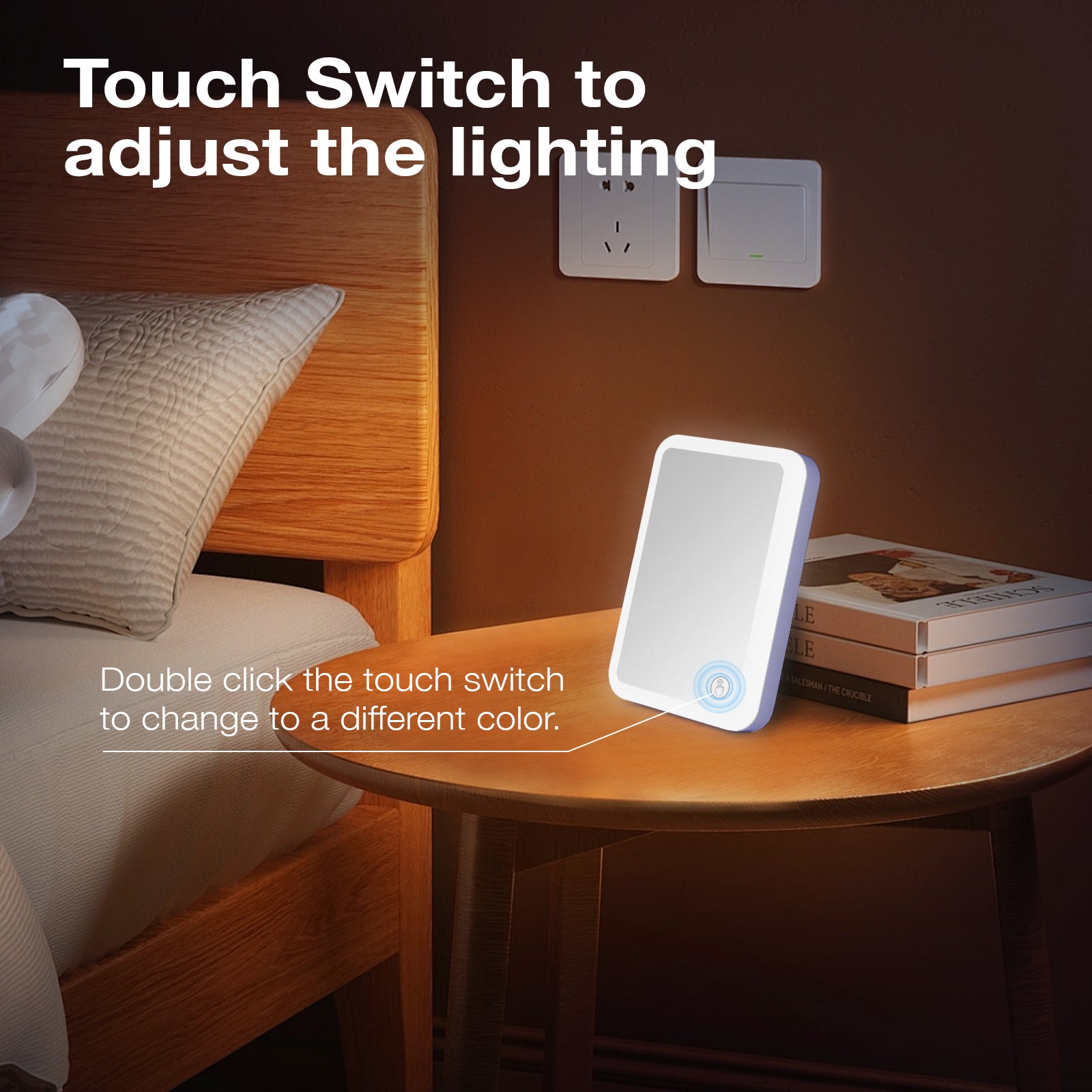 Baterie externă magnetică Glow compatibilă cu MagSafe 5000 mAh 15 W - Inel LED RGB și Oglindă