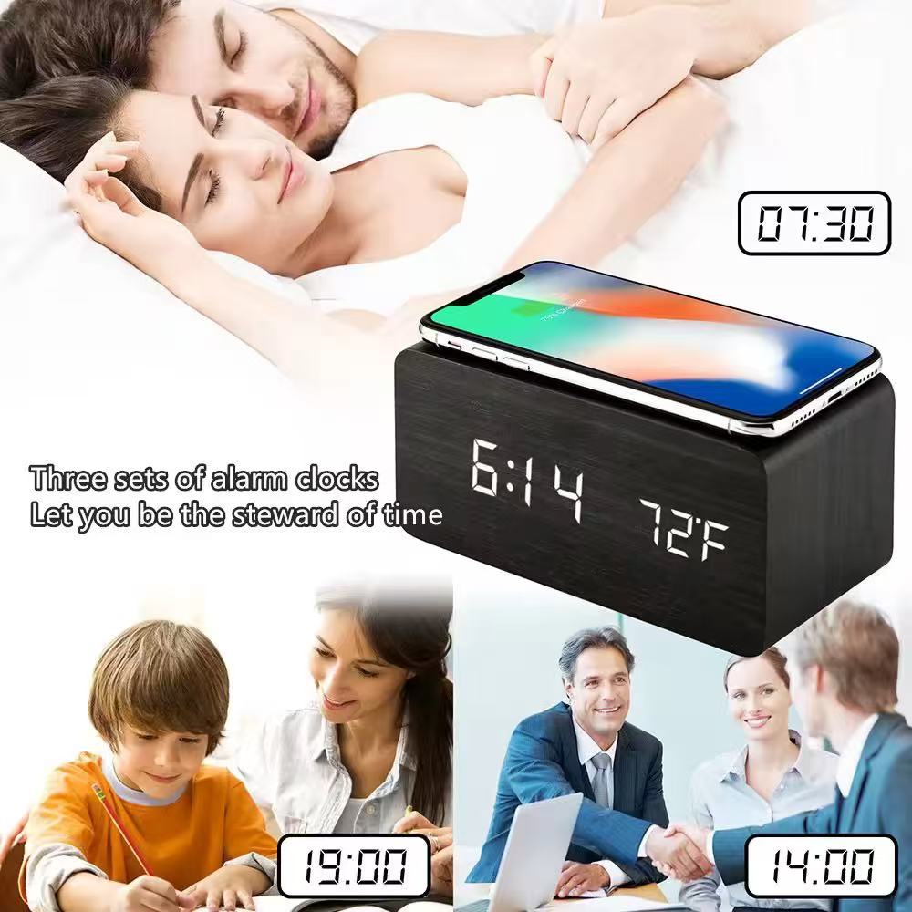 Încărcător wireless Natur AC 10W cu interfață LED digitală