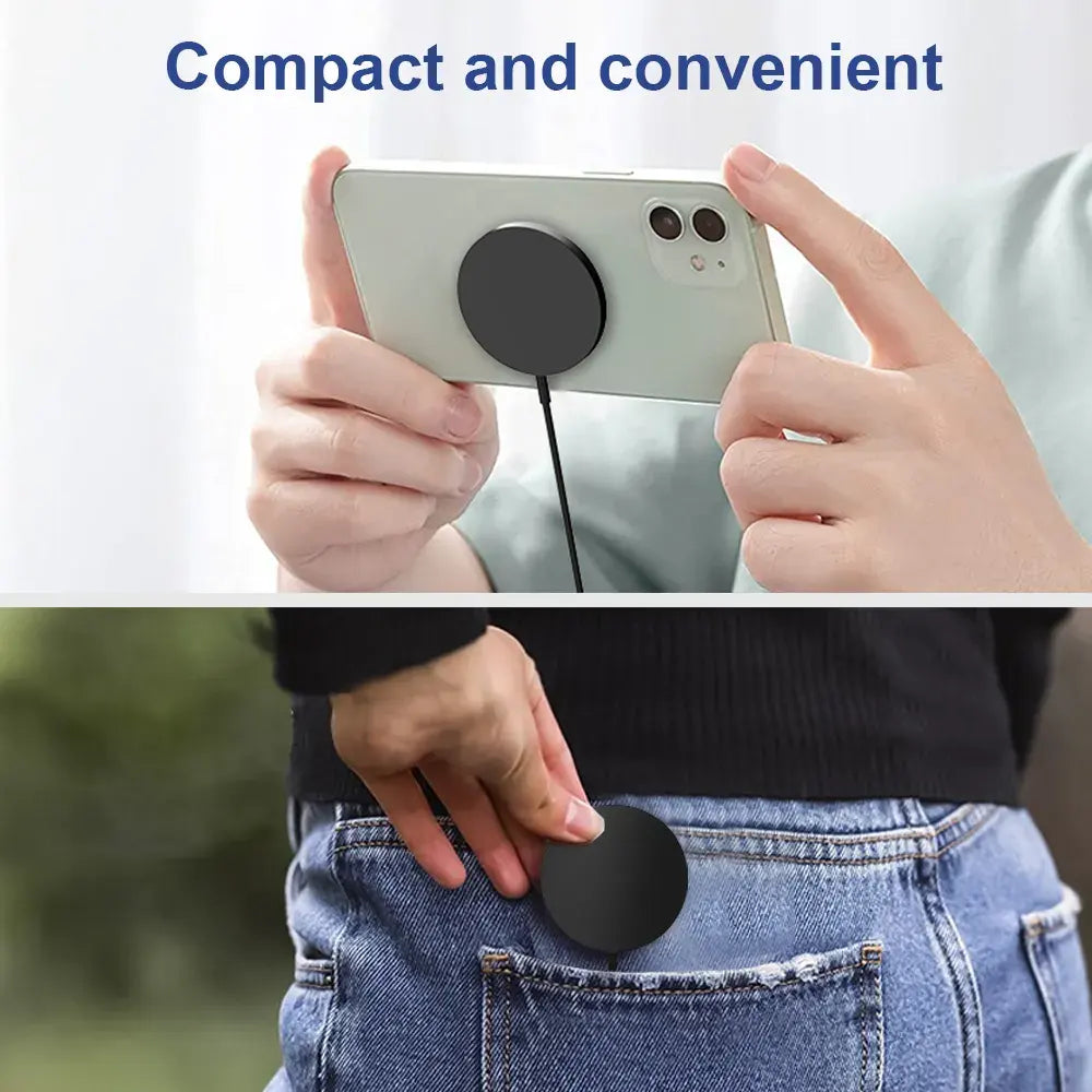 Încărcător wireless magnetic Air M1 – 15W, USB-C & A hibrid