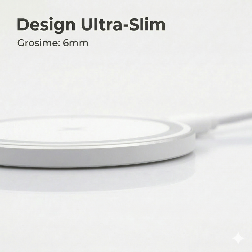 Încărcător wireless magnetic Air M1 – 15W, USB-C & A hibrid