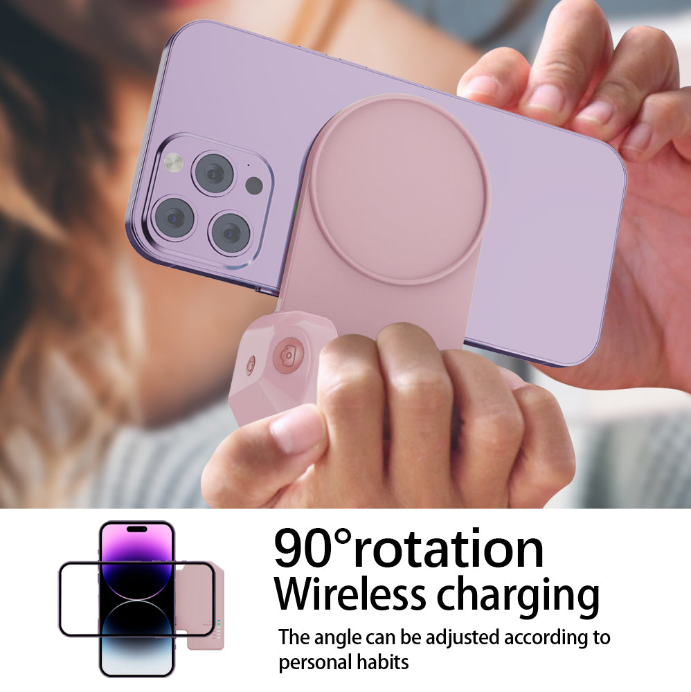 Baterie externă magnetică Snap cu declanșator Bluetooth pentru cameră foto - Compatibilă MagSafe, 5000 mAh