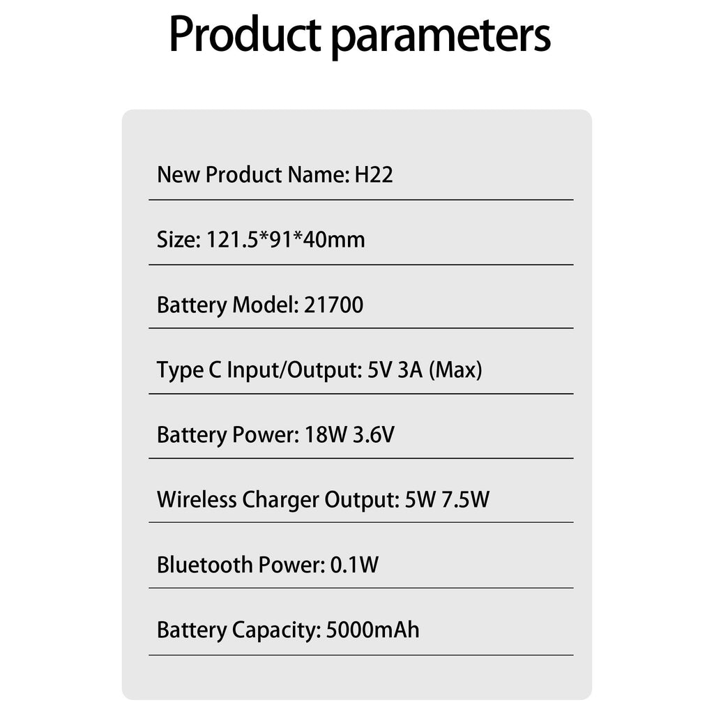 Baterie externă magnetică Snap cu declanșator Bluetooth pentru cameră foto - Compatibilă MagSafe, 5000 mAh
