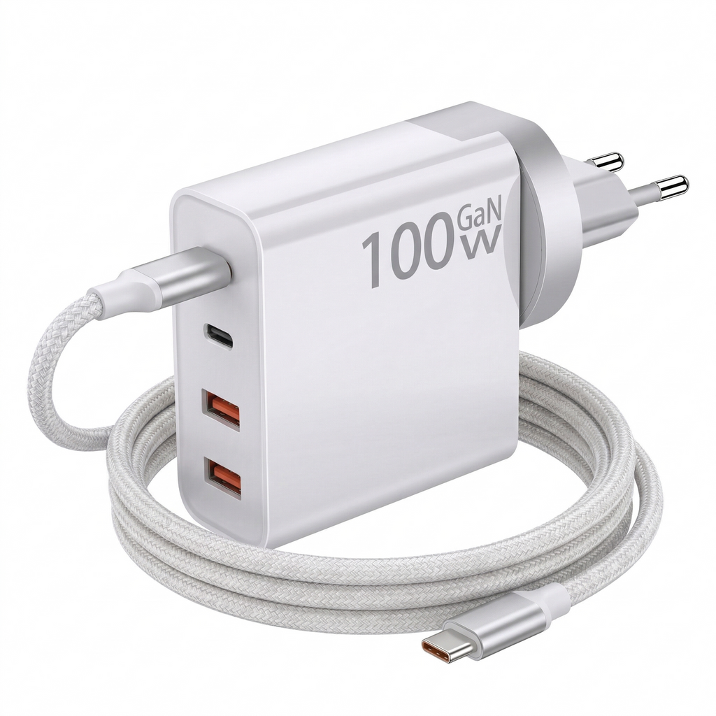 Încărcător rapid GaN de 100 W Power 100CA1 - 4 porturi