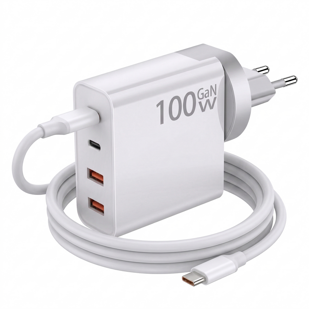 Încărcător rapid GaN de 100 W Power 100CA1 - 4 porturi